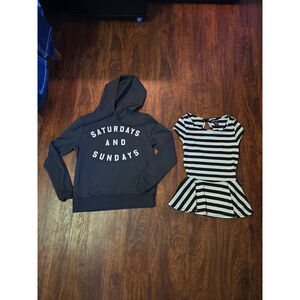 Hoodie Peplum shirt lot size XS